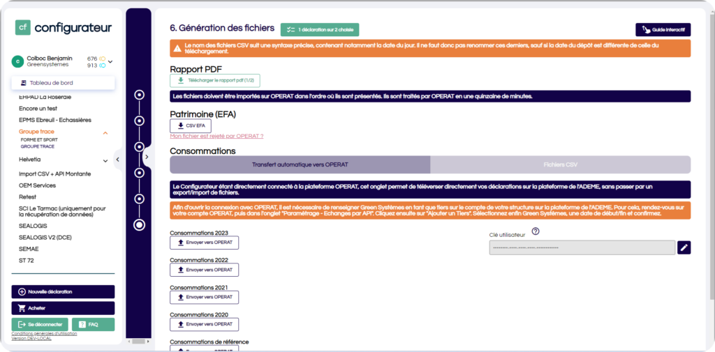 fonctionnalité configurateur