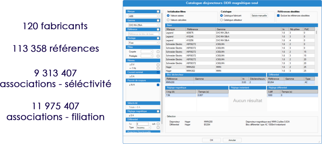 Catalogue fabricants elec calc